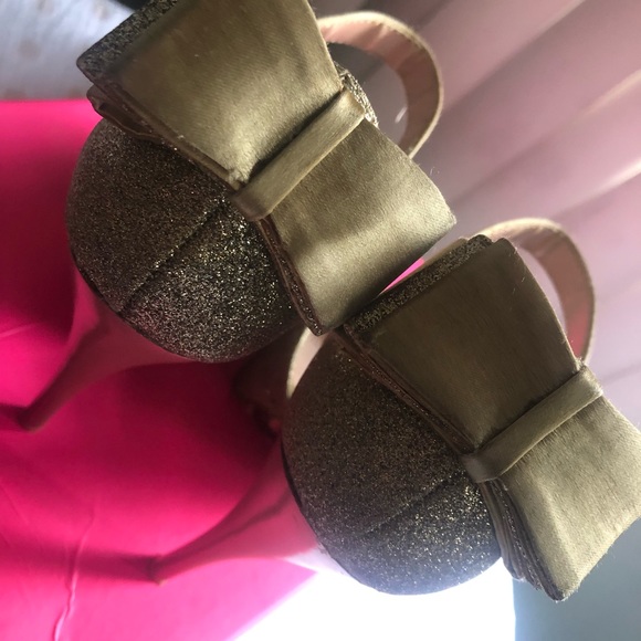 Betsey Johnson Shoes - Betsey Johnson Gorgeous Alexsaa Gold Glitter Heels